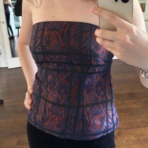 Intermix Brocade Bustier Metallic